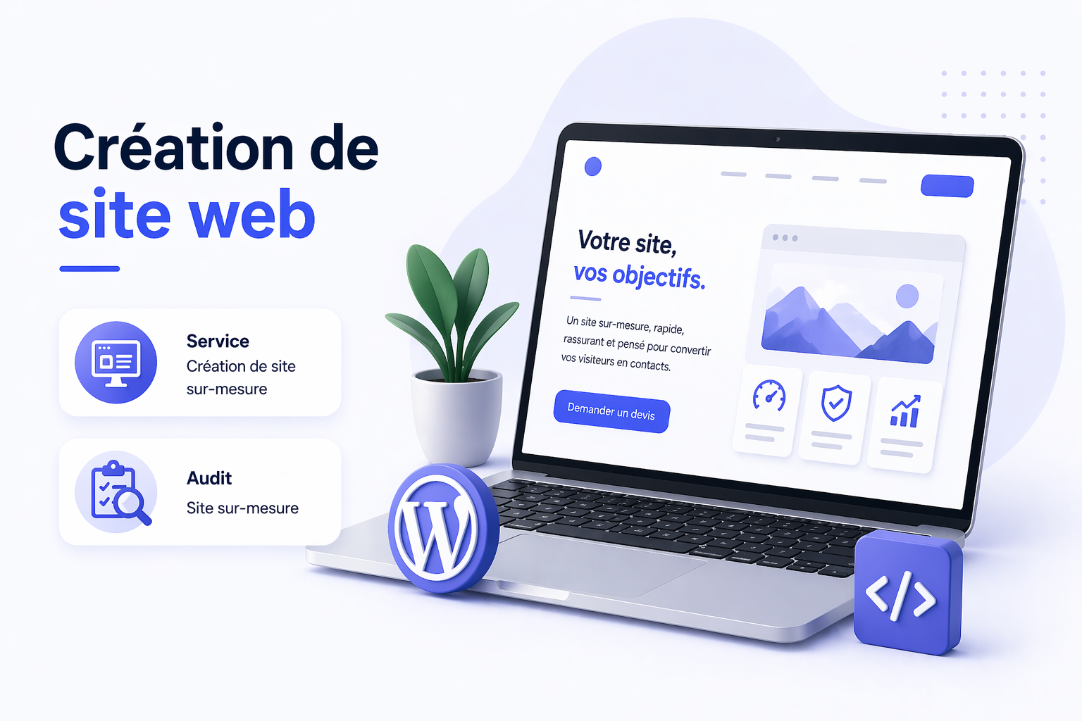 Création de site web sur-mesure WordPress PrestaShop