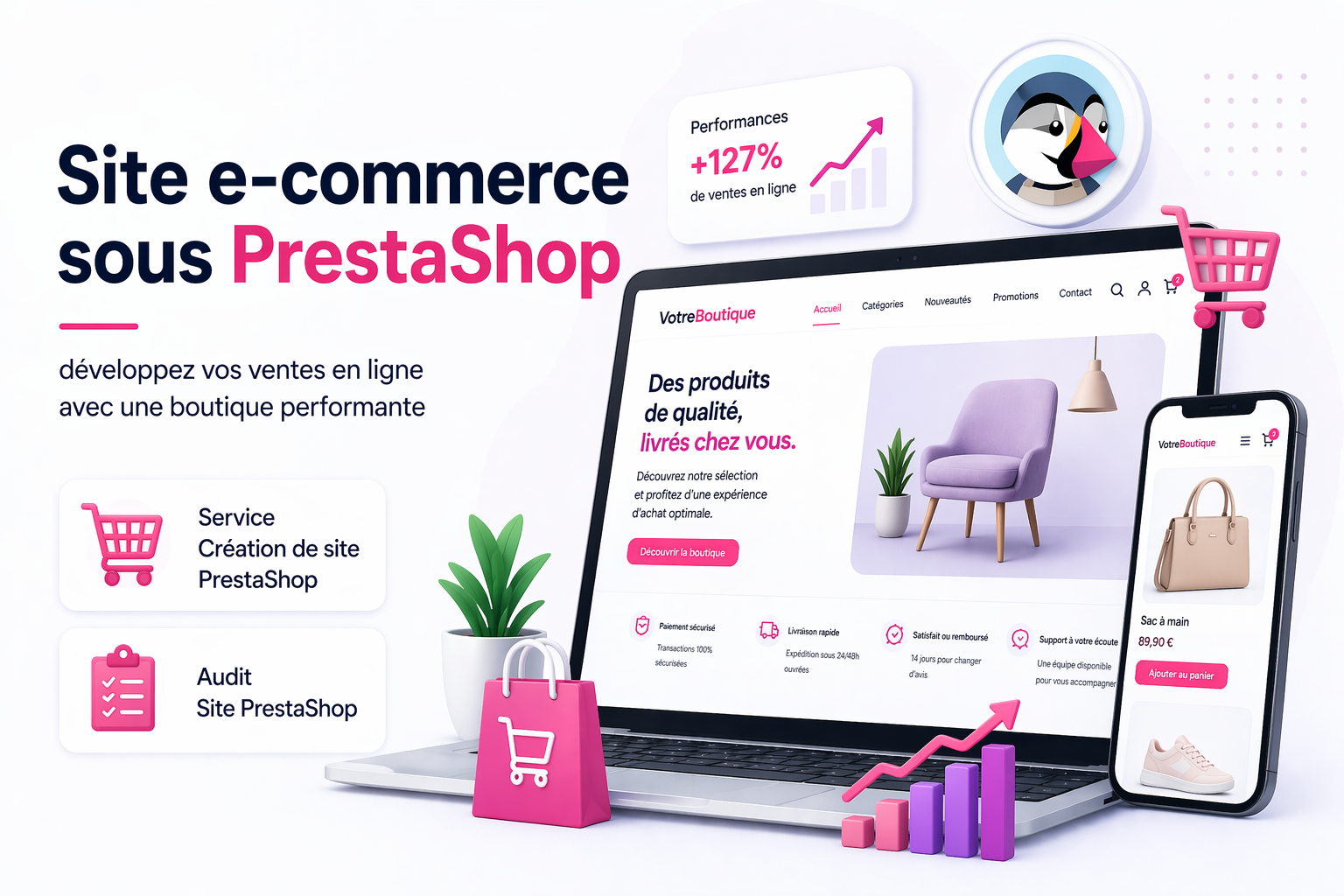Création de site e-commerce sous PrestaShop