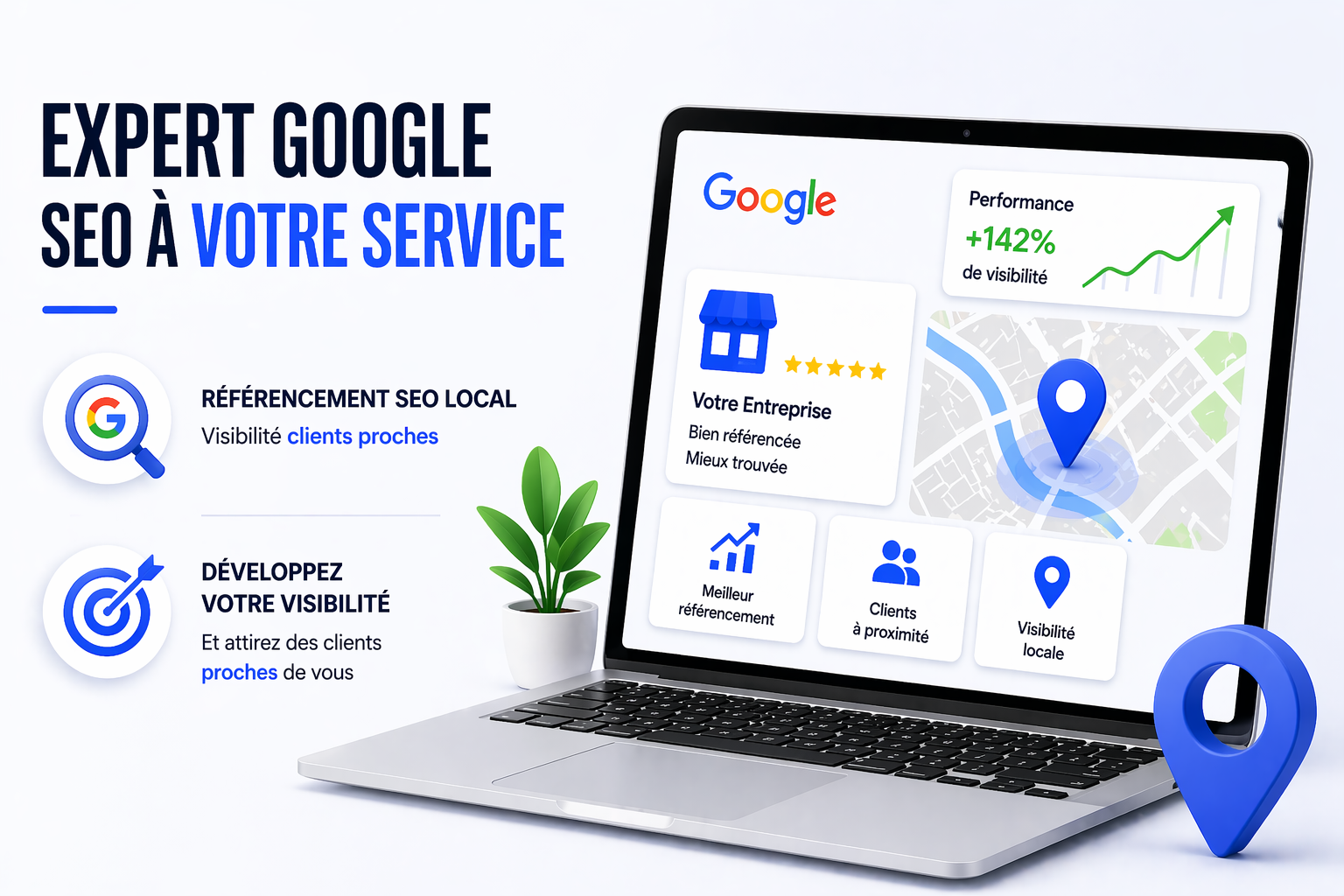 Référencement SEO local Nouméa visibilité clients proches